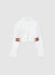 Camicia crop fibbie