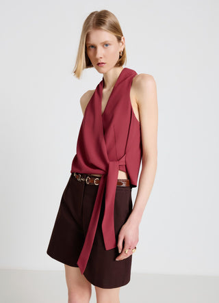 Crossed top with sash
