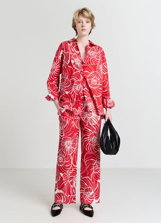 Patterned palazzo trousers