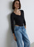 Body a maniche lunghe con scollo a V