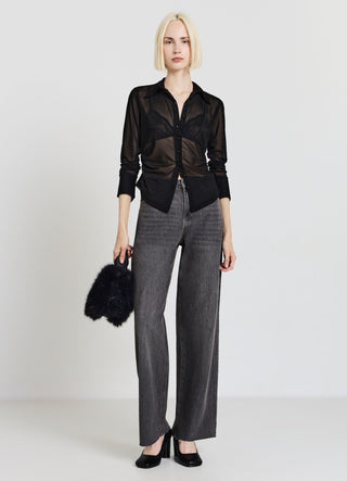 Camicia semitrasparente