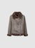 Padded jacket with fur-effect collar