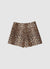 Gonna pantalone simil satin animalier