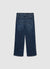Wide leg solid-colour jeans