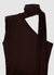 Ein-Schulter-Kleid mit Drapierung und Halsband