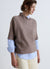 Maglia con collo cratere e maniche a 3/4