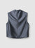 Top simil satin con collo drappeggiato