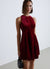 Robe courte évasée unie