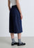Bermuda in denim con pieghe