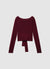 Fitted top with sash belt