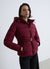 Padded jacket with hood and belt