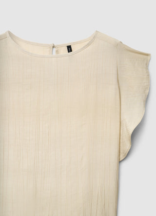 Blusa con maniche a volant
