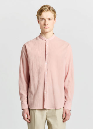 Plain solid-colour Korean collar shirt