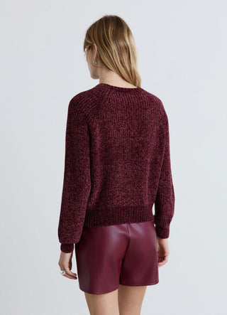 Crew neck jumper with raglan sleeves