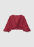 Camicia con nodo con volant