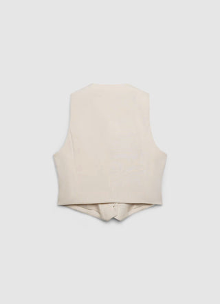 Gilet corto con bottoni