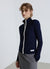 Cardigan a costine con zip