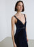 Robe longue slipdress avec bretelles en dentelle