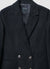 Double-breasted velvet-effect jacket