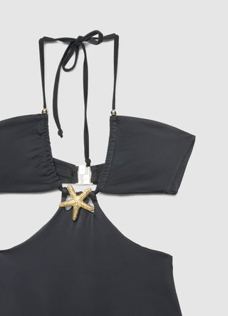 Costume intero con cut-out e stella marina