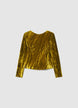 T-shirt peplo con drappeggio - XS