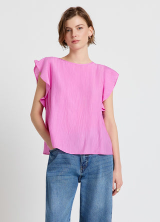 Bluse mit Volantärmeln