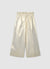 Wide-leg coated fabric trousers