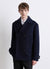 Double-breasted coat with wide lapels