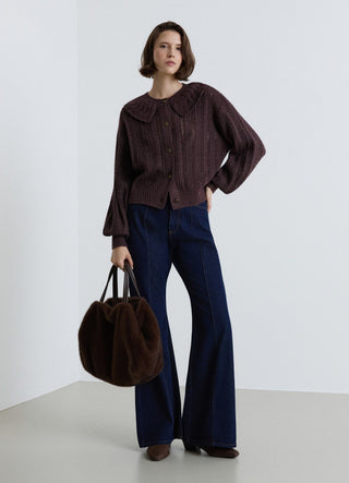 Jean flare avec nervures