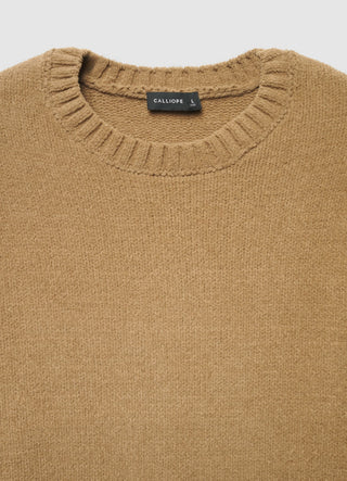 Rundhalspullover mit Chenille-Effekt