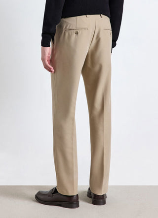 Regular trousers with extended waistband