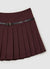 Skort a pieghe con cintura