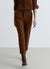Straight corduroy trousers with cuffed hem