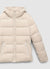 Padded jacket with plain hood