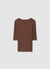 Solid colour ribbed T-shirt