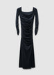 Abito spalle scoperte arricciature - XS