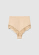 Slip gainant taille haute avec dentelle - S
