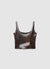 Top animalier con scollo ampio