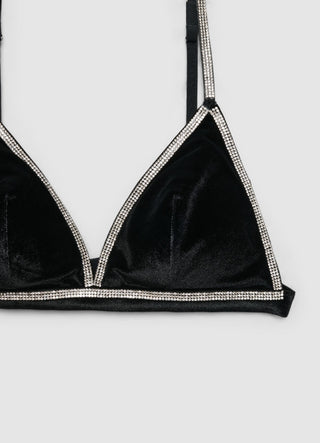 Reggiseno a triangolo con strass
