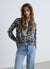 Animal print shirt with classic collar