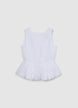 Balloon effect peplum top - S