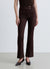 High-waisted bootcut trousers with double button fastening