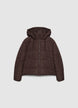 Kurz geschnittene, gesteppte Jacke mit Kapuze - XS