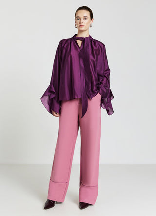 Palazzo trousers with elasticated back