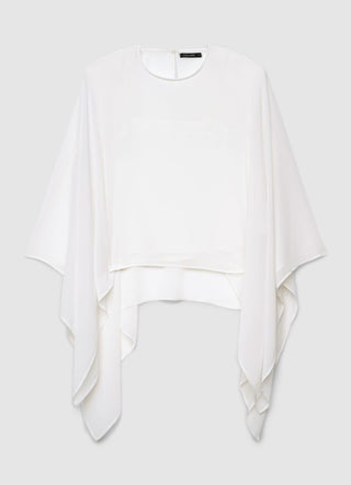 Camicia kimono ampia a tinta unita