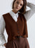 Gilet en maille avec col en V et boutons