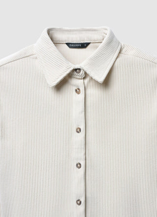 Crop-Shirt mit Cordoptik