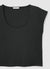 T-shirt tinta unita con manica ad aletta