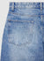 Jeans crop a tinta unita