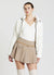 Pleated skort with belt